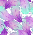 watercolor seamless pattern with bird feathers vector image