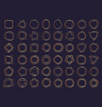 geometric frames set polygon shapes and borders vector image