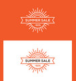 summer sale banner label or tag design vector image vector image