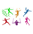 colorful sport flat icon set 02 vector image vector image