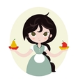 libra zodiac sign as a beautiful girl vector image