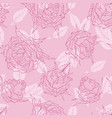 seamless pattern with roses vector image