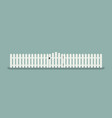 white wooden fence vector image