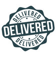 delivered grunge rubber stamp vector image vector image