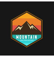 mountains logo emblem outdoor vector image