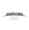 belfast northern ireland city silhouette white vector image