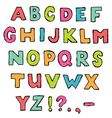 font a to z alphabet vector image