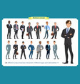 business people set of men in suits vector image