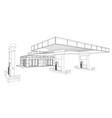 gas station rendering of 3d vector image