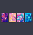 set of 4 abstract gradient backgrounds and baners vector image vector image