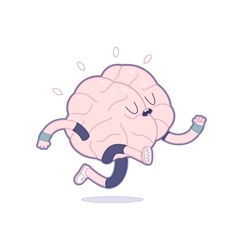 Train your brain running Royalty Free Vector Image