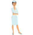 young confident doctor vector image vector image