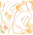 autumn leaves seamless pattern season floral vector image vector image