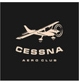 light small airplane design airplane club vector image