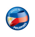 philippines flag on a white vector image