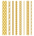 golden chains set vector image vector image