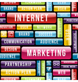 internet marketing tech pattern vector image vector image