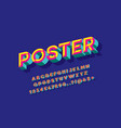 chisel font vector image