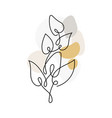 leaf line art vector image