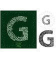 leaves alphabet letter g vector image vector image