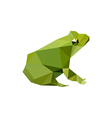 modern flat design with origami frog vector image