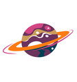 planet in outer space celestial body or star vector image