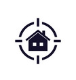 house search icon real estate concept vector image
