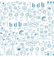 social media blue seamless pattern vector image vector image