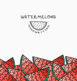 background pattern of watermelon handmade design vector image
