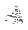 hand washing related thin line icon vector image vector image