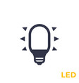led bulb icon vector image