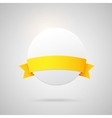 paper badge with yellow silk ribbon vector image