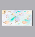 pastel color paint stroke design with golden vector image vector image