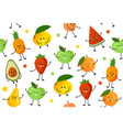 seamless fruits pattern vector image
