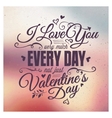 valentines day lettering vector image