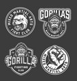 vintage fight club emblems vector image
