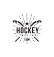 vintage seal badge hockey sport logo vector image