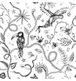 beautiful trendy seamless pattern with hand vector image
