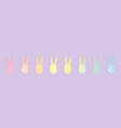 bunny ears for easter party set tags collection vector image