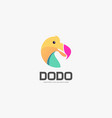 logo dodo pose gradient colorful vector image