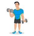 cartoon fitness dumbbells vector image