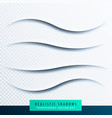 curve paper shadow effect on transparent vector image
