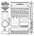 cute frames and doodle design elements for planner vector image vector image