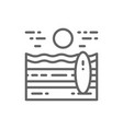 beach landscape line icon vector image