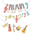 cute musical signs vector image