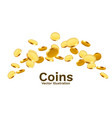 falling coins money flying gold vector image