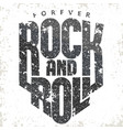 rock music print vintage label t-shirt print vector image vector image