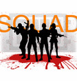 a squad of 4 pubg players vector image vector image