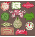 christmas calligraphic design elements vector image vector image