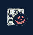 trick or treat halloween card vector image